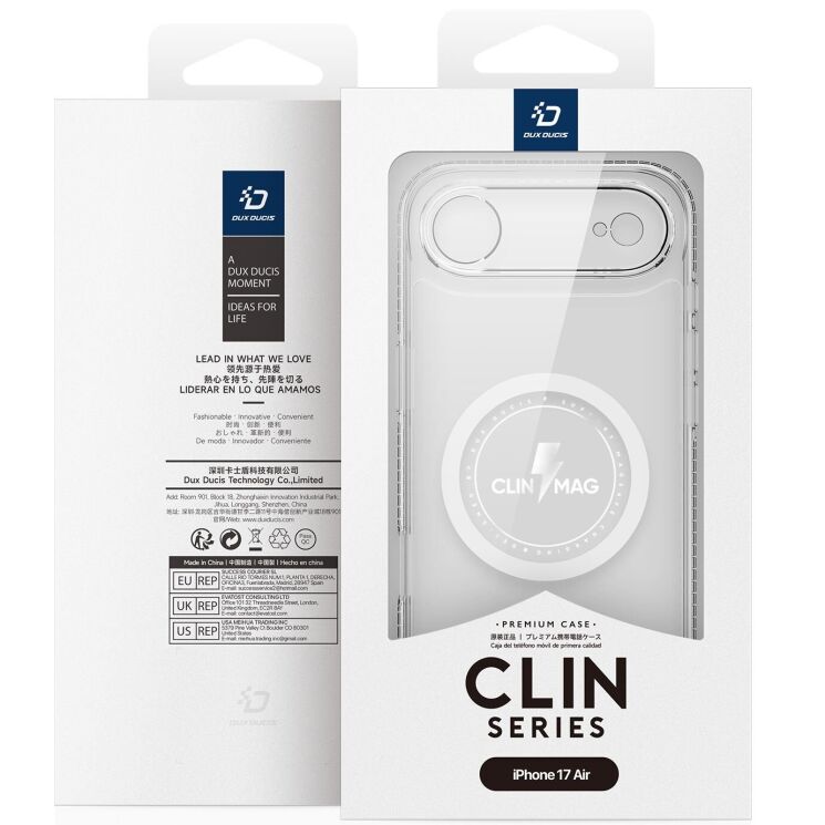 Защитный чехол DUX DUCIS Clin Series MagSafe для Apple iPhone 17 Air - Clear: фото 13 из 13