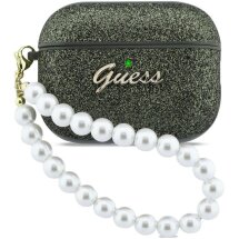 Защитный чехол Guess Glitter Pearl Strap для AirPods Pro 3 (GUAP3GLGPSA) - Khaki: фото 1 из 5