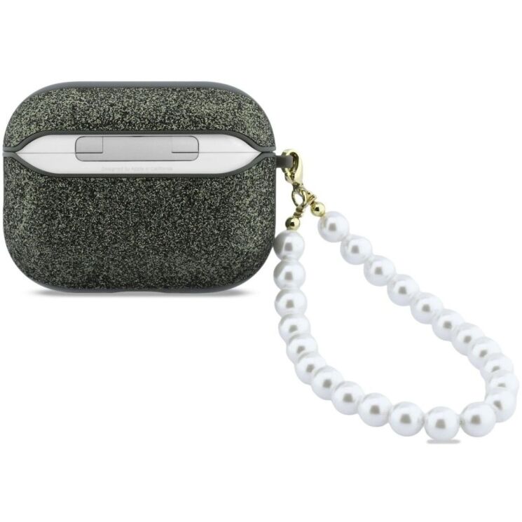 Защитный чехол Guess Glitter Pearl Strap для AirPods Pro 3 (GUAP3GLGPSA) - Khaki: фото 2 из 5