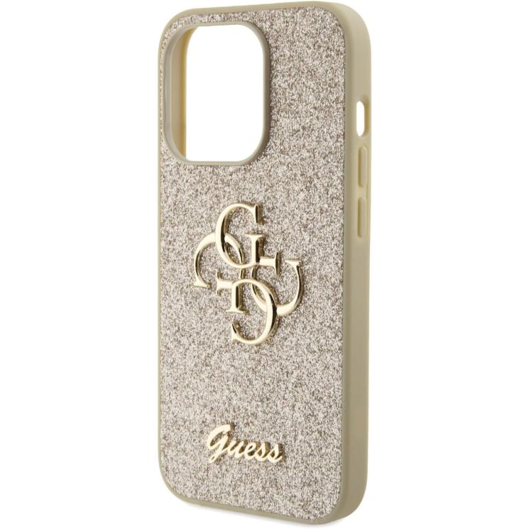 Защитный чехол Guess Glitter Script Big для Apple iPhone 15 Pro Max (GUHCP15XHG4SGD) - Gold: фото 5 из 8