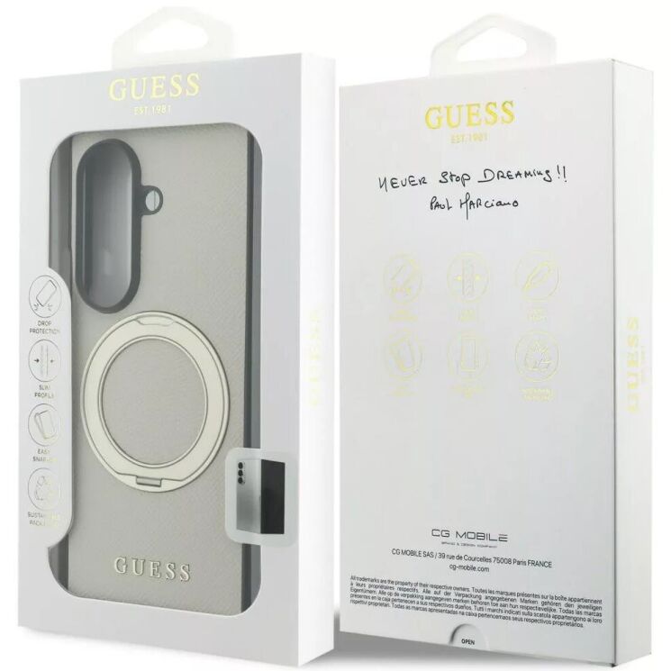 Защитный чехол Guess Magnetic Ring Stand Grained Classic Logo MagSafe для Samsung Galaxy Fold 8 Ultra (GUHMZFD86PSGRSCLE) - Beige (424101E) Защитный чехол Guess Magnetic Ring Stand Grained Classic Logo MagSafe для Samsung Galaxy Fold 8 Ultra (GUHMZFD86PSGRSCLE) - Beige: фото 7 из 7