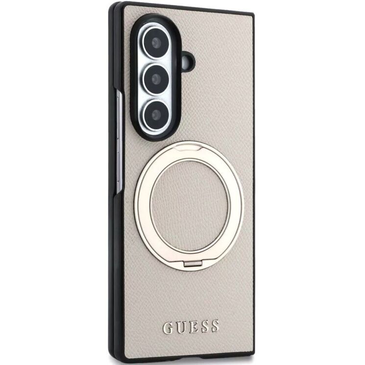 Защитный чехол Guess Magnetic Ring Stand Grained Classic Logo MagSafe для Samsung Galaxy Fold 8 Ultra (GUHMZFD86PSGRSCLE) - Beige (424101E) Защитный чехол Guess Magnetic Ring Stand Grained Classic Logo MagSafe для Samsung Galaxy Fold 8 Ultra (GUHMZFD86PSGRSCLE) - Beige: фото 3 из 7