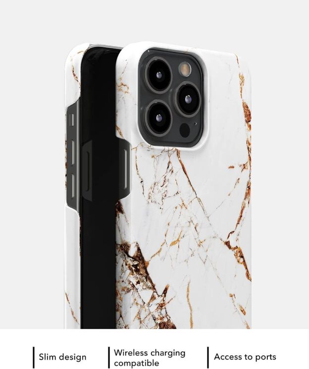 Защитный чехол iDeal Of Sweden Printed Case для Apple iPhone 12 mini (IDFCAW18-I2054-98) - Golden Jade Marble: фото 5 из 7