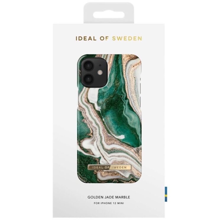 Защитный чехол iDeal Of Sweden Printed Case для Apple iPhone 12 mini (IDFCAW18-I2054-98) - Golden Jade Marble: фото 3 из 7