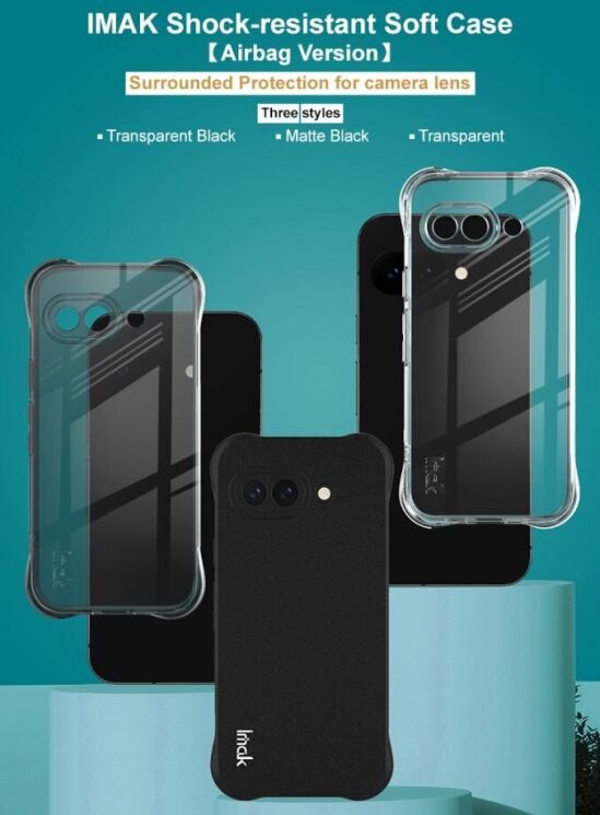 Защитный чехол IMAK Airbag MAX Case для Google Pixel 9a - Black: фото 7 из 9