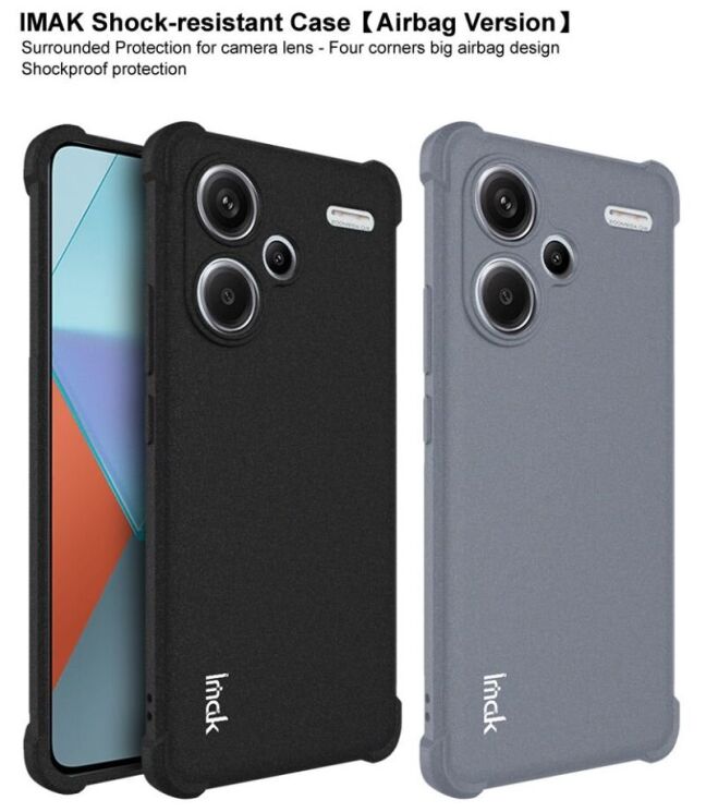 Защитный чехол IMAK Airbag Sand Case для Xiaomi Redmi Note 13 Pro+ - Black: фото 6 из 10
