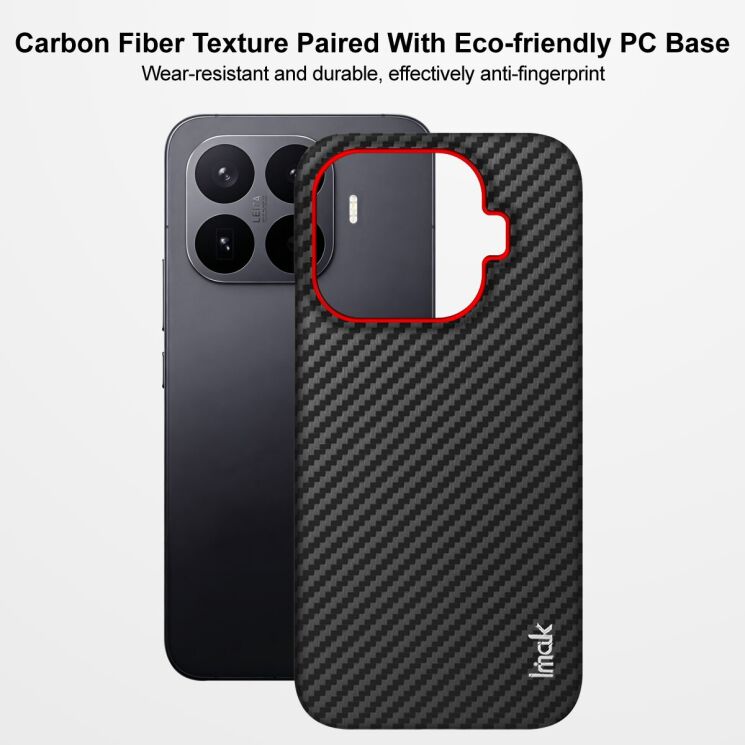 Защитный чехол IMAK Carbon Guard для Xiaomi 17T - Black: фото 3 из 7