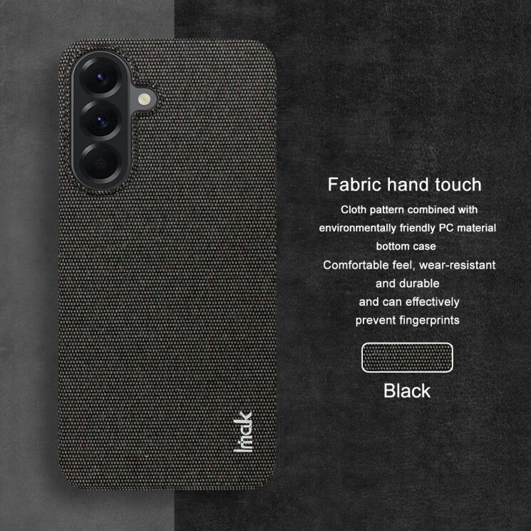 Захисний чохол IMAK Fabric Case для Samsung Galaxy A57 (A576) - Black: фото 7 з 8