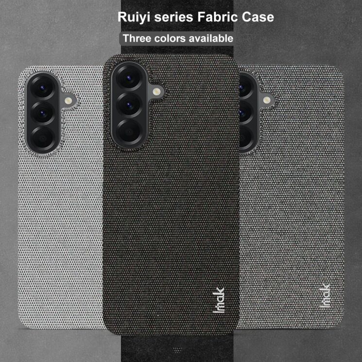 Захисний чохол IMAK Fabric Case для Samsung Galaxy A57 (A576) - Black: фото 3 з 8