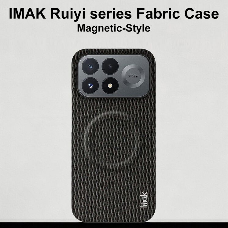 Защитный чехол IMAK Fabric Case with MagSafe для Xiaomi Poco F9 Pro - Black: фото 3 из 10
