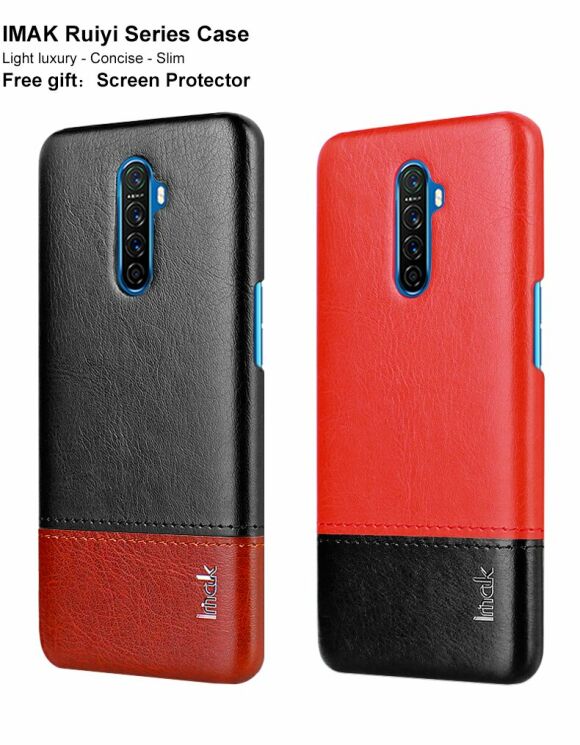 Защитный чехол IMAK Leather Series для Realme X2 Pro - Red: фото 6 из 14