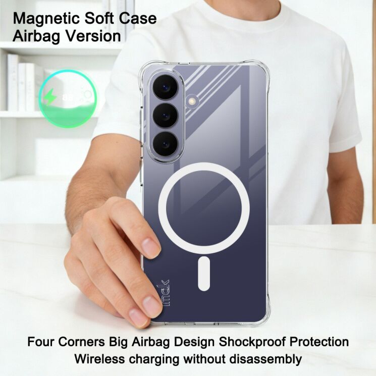 Защитный чехол IMAK Space Shield MagSafe для Samsung Galaxy S26 (S942) - Transparent: фото 3 из 10