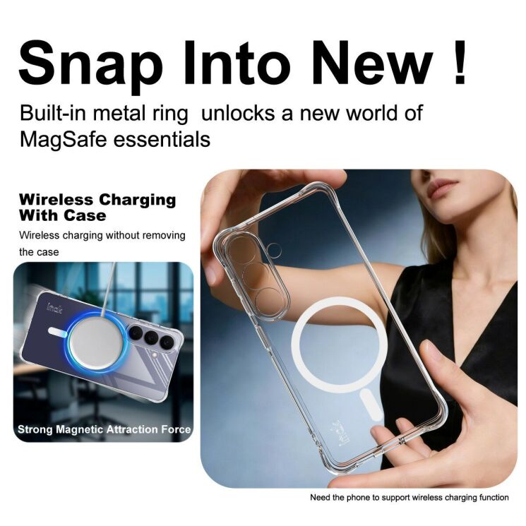 Защитный чехол IMAK Space Shield MagSafe для Samsung Galaxy S26 (S942) - Transparent: фото 5 из 10