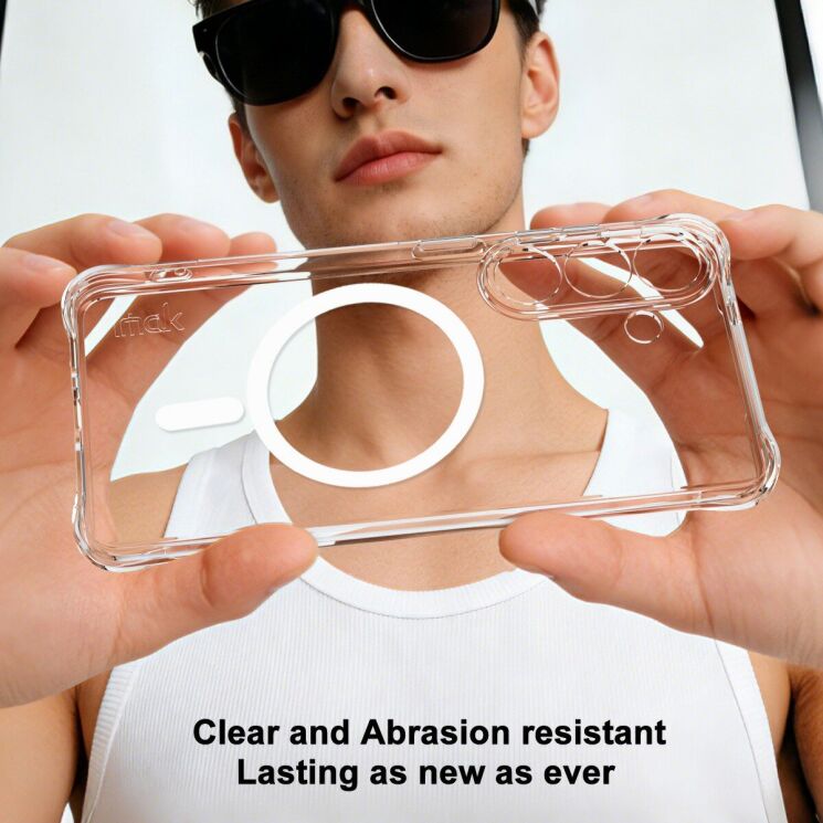 Защитный чехол IMAK Space Shield MagSafe для Samsung Galaxy S26 (S942) - Transparent: фото 4 из 10