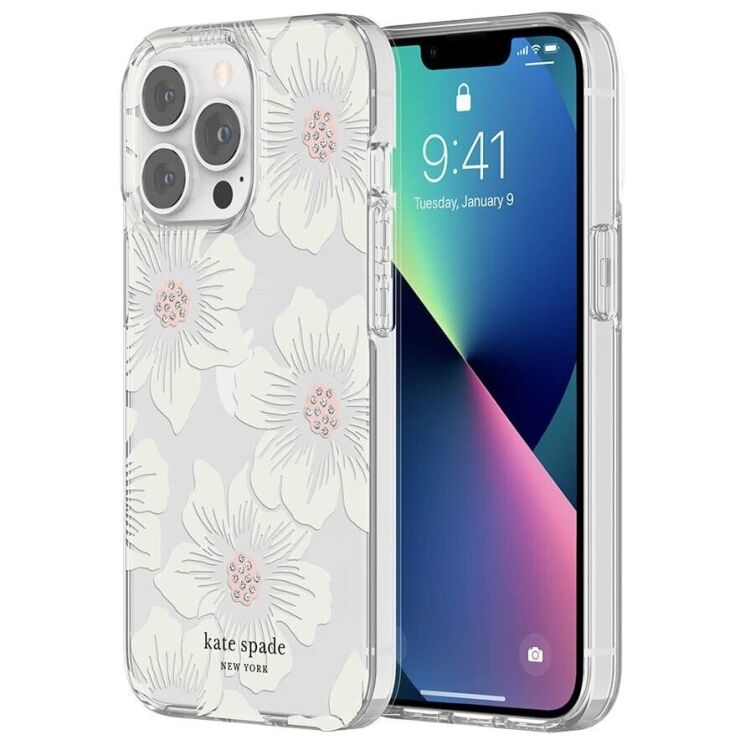 Захисний чохол Kate Spade NY Protective Hardshell для Apple iPhone 13 Pro (KSIPH-208-HHCCS) - Hollyhock Floral: фото 1 з 6