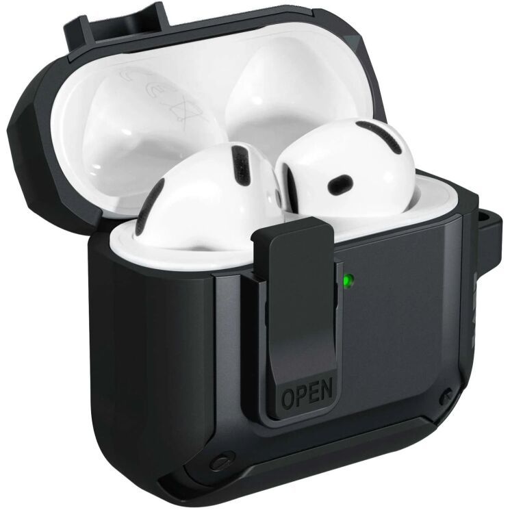 Защитный чехол Laut ZENTRY для Apple AirPods 4 - Black: фото 2 из 6
