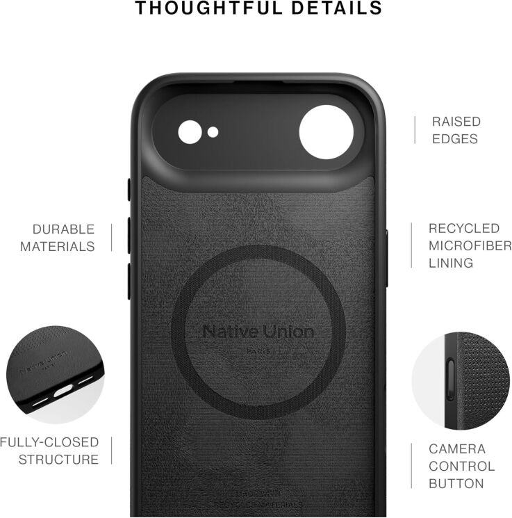 Защитный чехол Native Union Active для iPhone Air (ACTCSE-BLK-NP25A) - Black: фото 8 из 14