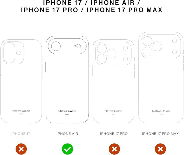 Защитный чехол Native Union Active для iPhone Air (ACTCSE-BLK-NP25A) - Black: фото 6 из 14