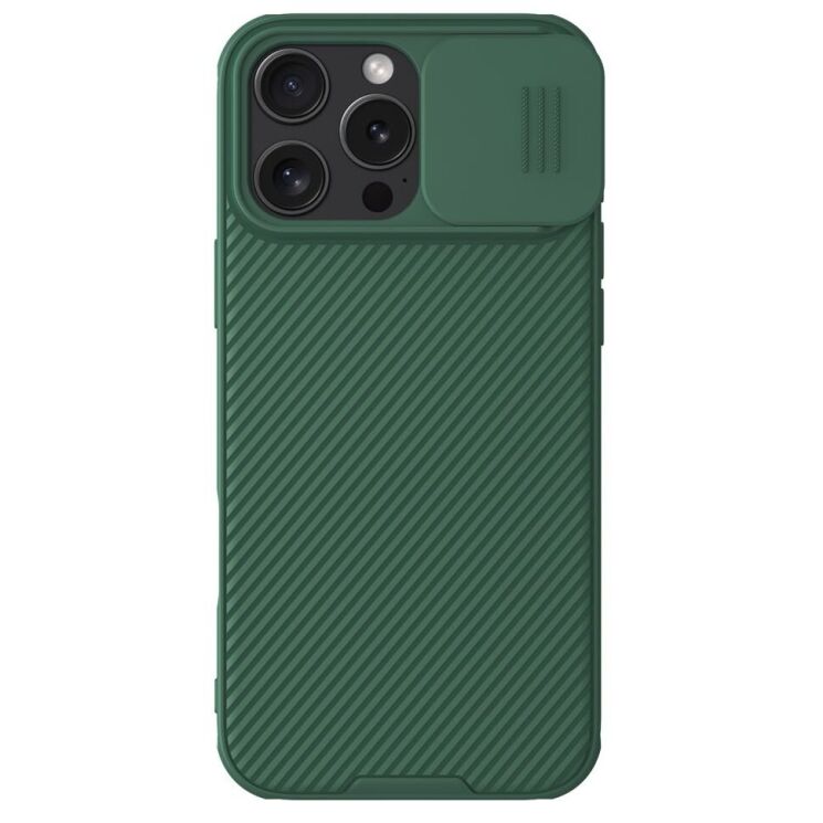 Защитный чехол NILLKIN CamShield Pro (with MagSafe Support) для Apple iPhone 16 Pro - Green: фото 1 из 19