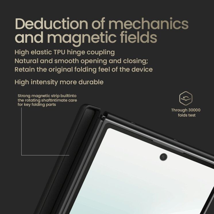 Захисний чохол NILLKIN CarboProp Magnetic (Precise Cut-out) (FF) для Samsung Galaxy Fold 7 - Black: фото 12 з 15