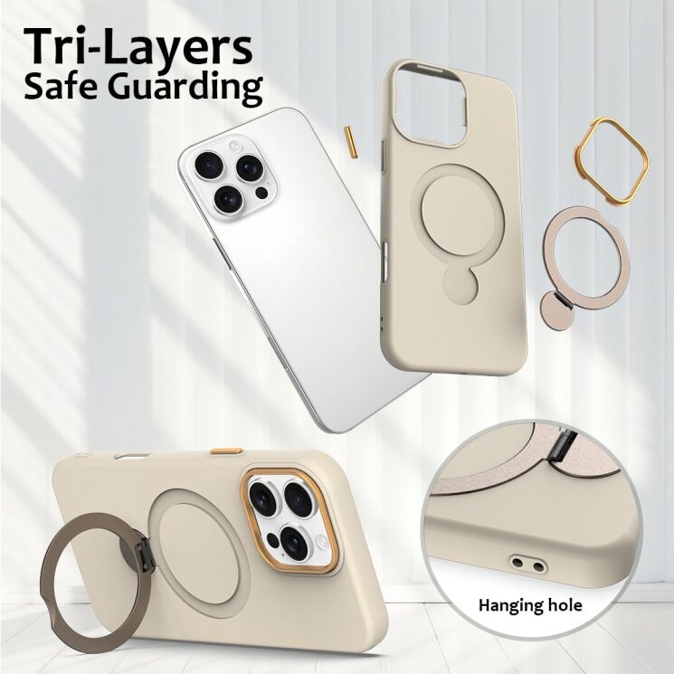 Защитный чехол Reframe Draco Casе для iPhone 16 Pro - Apricot: фото 6 из 7