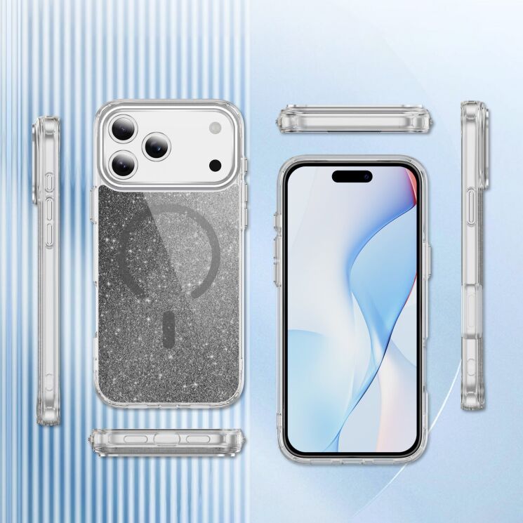 Захисний чохол Reframe Glitter Magnetic Case для Apple iPhone 17 Pro - Purple: фото 9 з 9