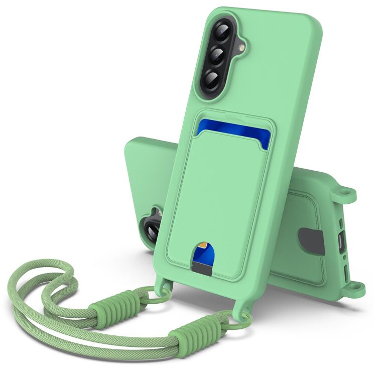 Захисний чохол Reframe Silicone Holder для Samsung Galaxy A27 (A276) - Green: фото 1 з 8