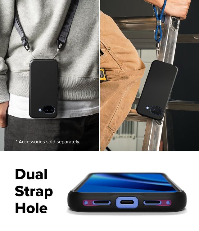 Защитный чехол Ringke Onyx для Google Pixel 10a (8800328818323) - Black: фото 12 из 16