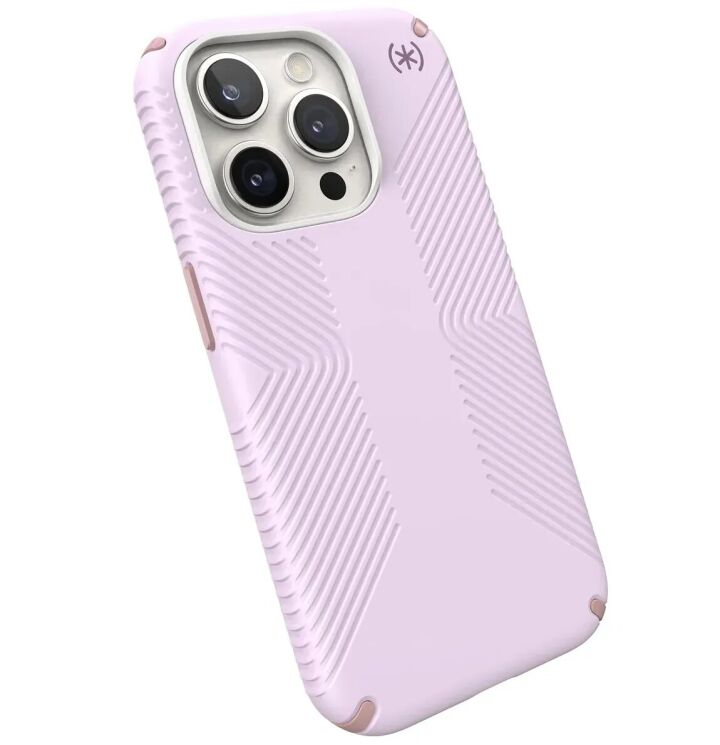 Защитный чехол Speck Presidio2 Grip MagSafe для iPhone 15 Pro (150563-3207) - Soft Lilac: фото 2 из 10