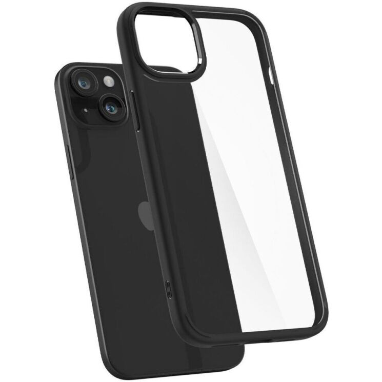 Защитный чехол Spigen (SGP) Crystal Hybrid для Apple iPhone 15 - Matte Black: фото 3 из 5