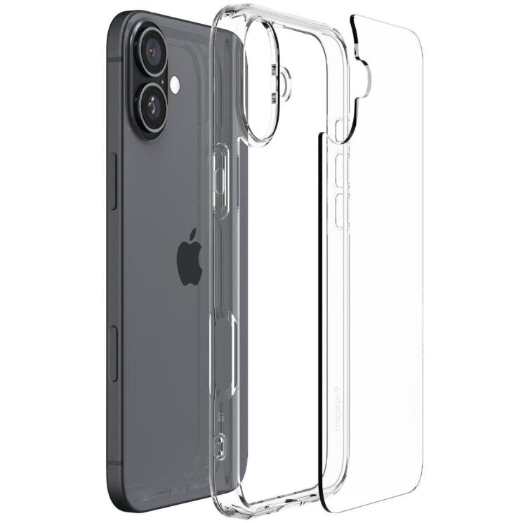 Захисний чохол Spigen (SGP) Crystal Hybrid для Apple iPhone 16 Plus (ACS08095) - Crystal Clear: фото 3 з 13
