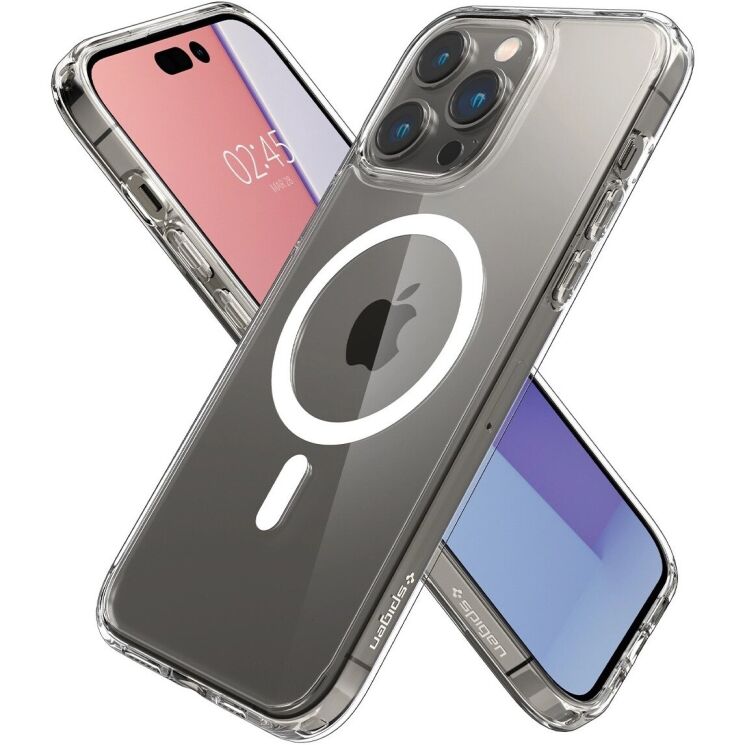 Защитный чехол Spigen (SGP) Crystal Hybrid (MagFit) для Apple iPhone 14 Pro - Clear: фото 6 из 11