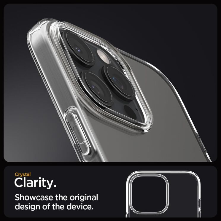 Защитный чехол Spigen (SGP) Liquid Crystal для Apple iPhone 16 Pro - Crystal Clear: фото 12 из 13