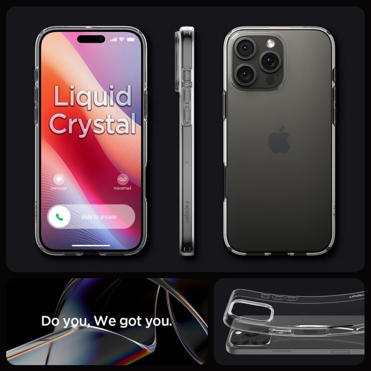 Защитный чехол Spigen (SGP) Liquid Crystal для Apple iPhone 16 Pro - Crystal Clear: фото 13 из 13