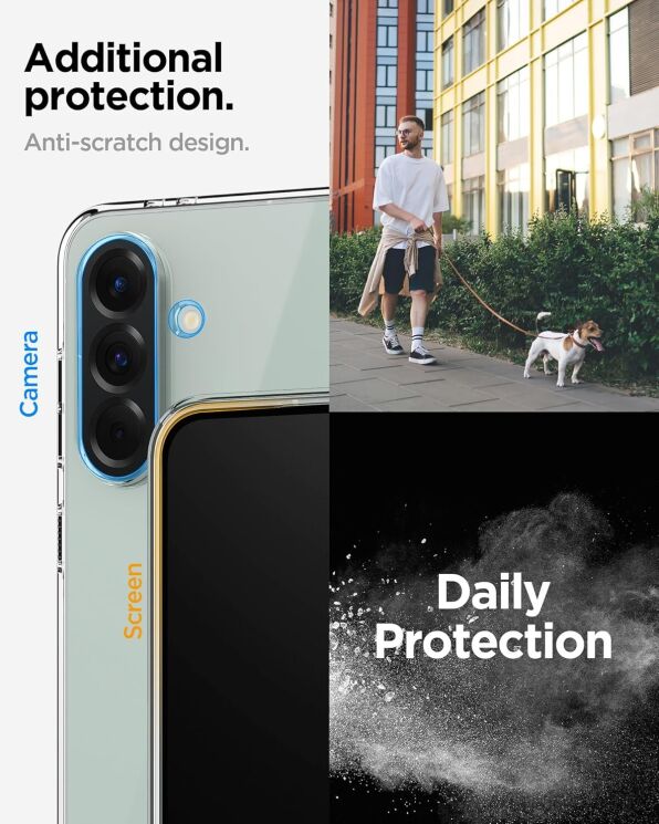 Защитный чехол Spigen (SGP) Liquid Crystal для Samsung Galaxy A56 (A566) ACS09296 - Crystal Clear: фото 13 из 16
