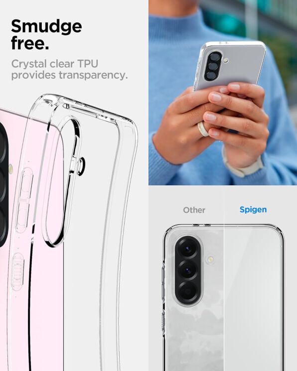 Защитный чехол Spigen (SGP) Liquid Crystal для Samsung Galaxy A56 (A566) ACS09296 - Crystal Clear: фото 12 из 16