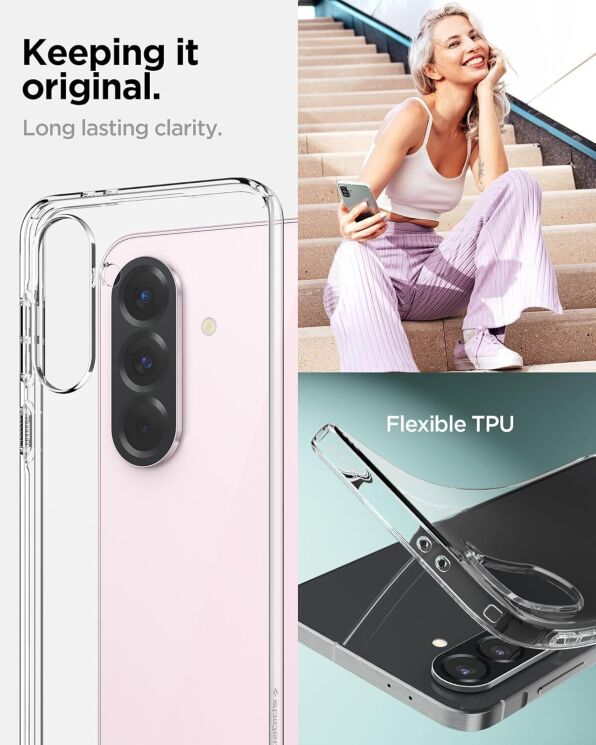 Защитный чехол Spigen (SGP) Liquid Crystal для Samsung Galaxy A56 (A566) ACS09296 - Crystal Clear: фото 14 из 16