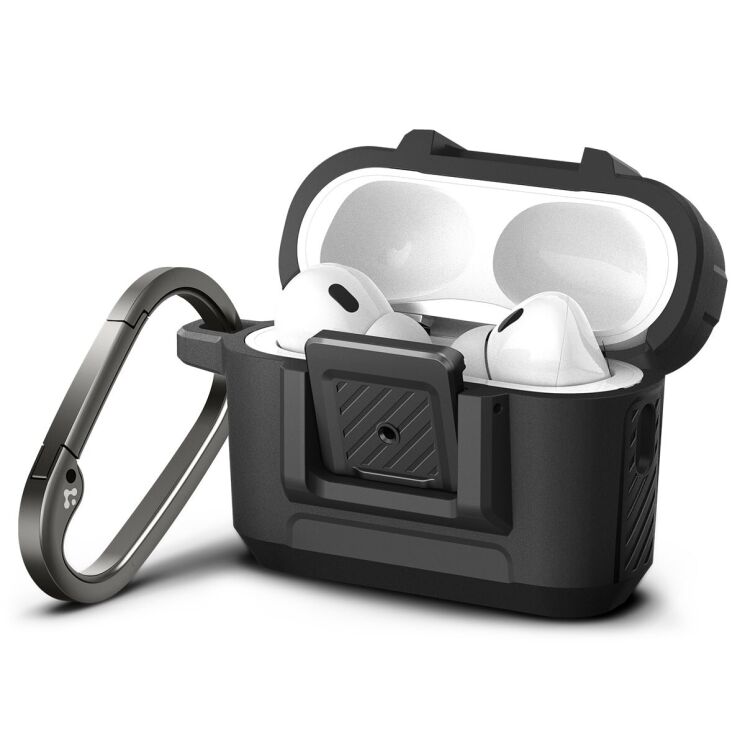 Защитный чехол Spigen (SGP) Lock Fit для Apple AirPods Pro 2 - Matte Black: фото 3 из 21