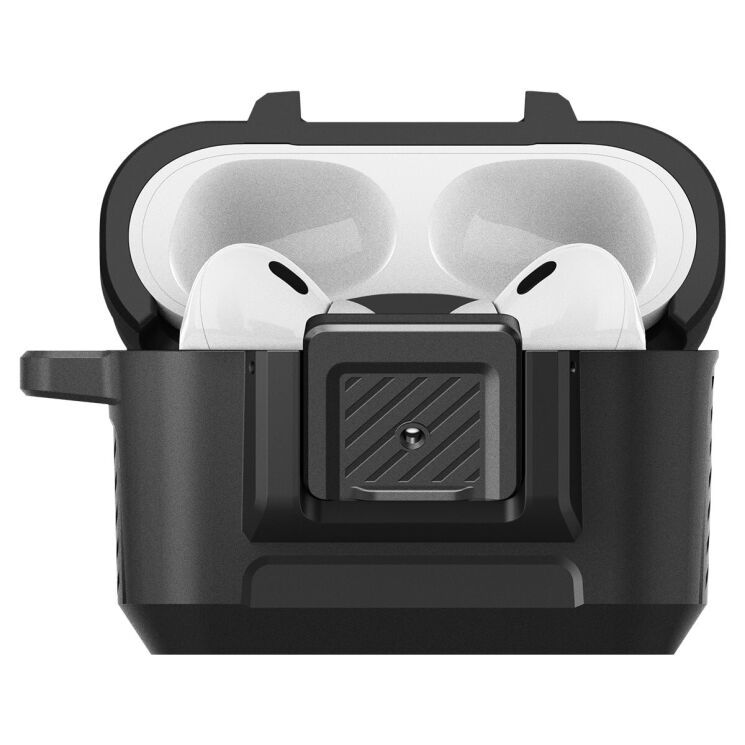 Защитный чехол Spigen (SGP) Lock Fit для Apple AirPods Pro 2 - Matte Black: фото 5 из 21