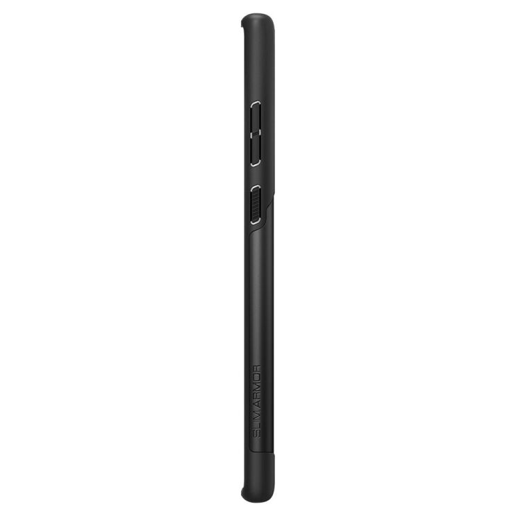 Защитный чехол Spigen (SGP) Slim Armor для Samsung Galaxy S22 Ultra (S908) - Black: фото 8 из 9