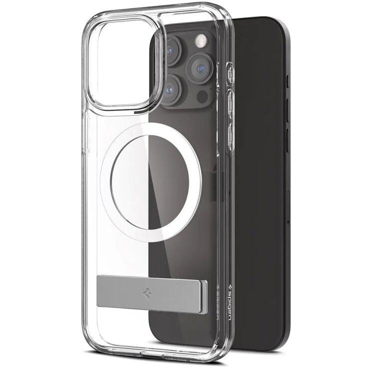 Защитный чехол Spigen (SGP) Slim Armor Essential S (MagFit) для Apple iPhone 15 Pro (ACS06477) - Crystal Clear: фото 2 из 10