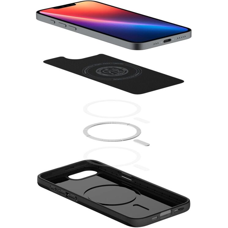Защитный чехол Spigen (SGP) Thin Fit (MagFit) для Apple iPhone 16e (ACS09135) - Black: фото 6 из 16