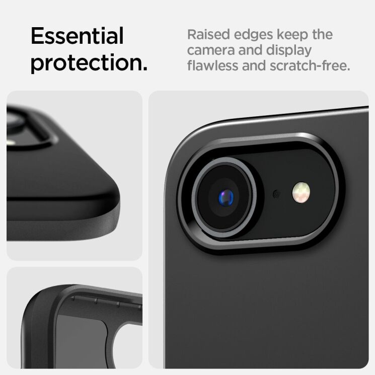 Защитный чехол Spigen (SGP) Thin Fit (MagFit) для Apple iPhone 16e (ACS09135) - Black: фото 15 из 16