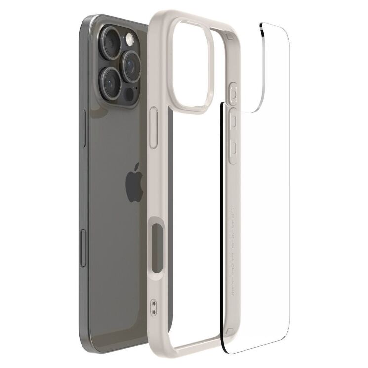 Защитный чехол Spigen Ultra Hybrid для iPhone 16 Pro Max (ACS08385) - Natural Titanium: фото 7 из 12