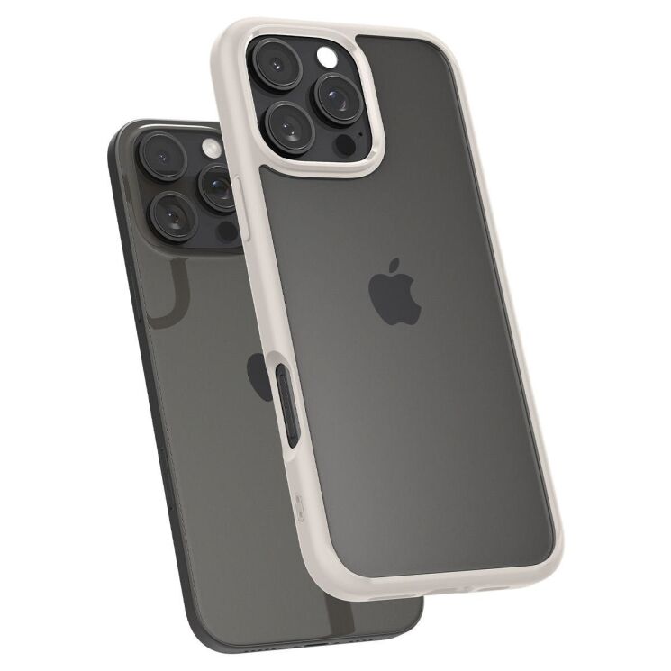 Защитный чехол Spigen Ultra Hybrid для iPhone 16 Pro Max (ACS08385) - Natural Titanium: фото 5 из 12