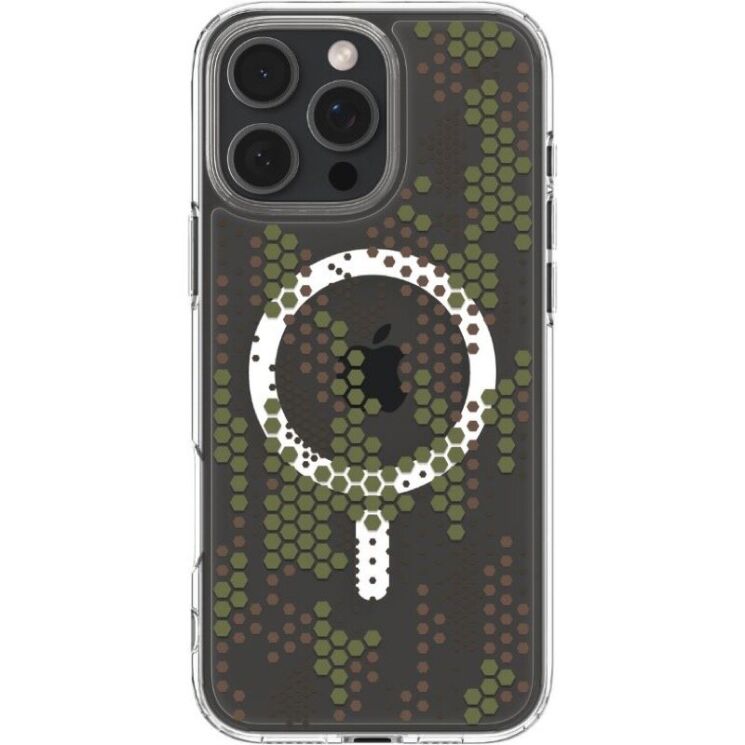 Защитный чехол Spigen (SGP) Ultra Hybrid (MagFit) для Apple iPhone 16 Pro - Digital Camo: фото 3 из 12