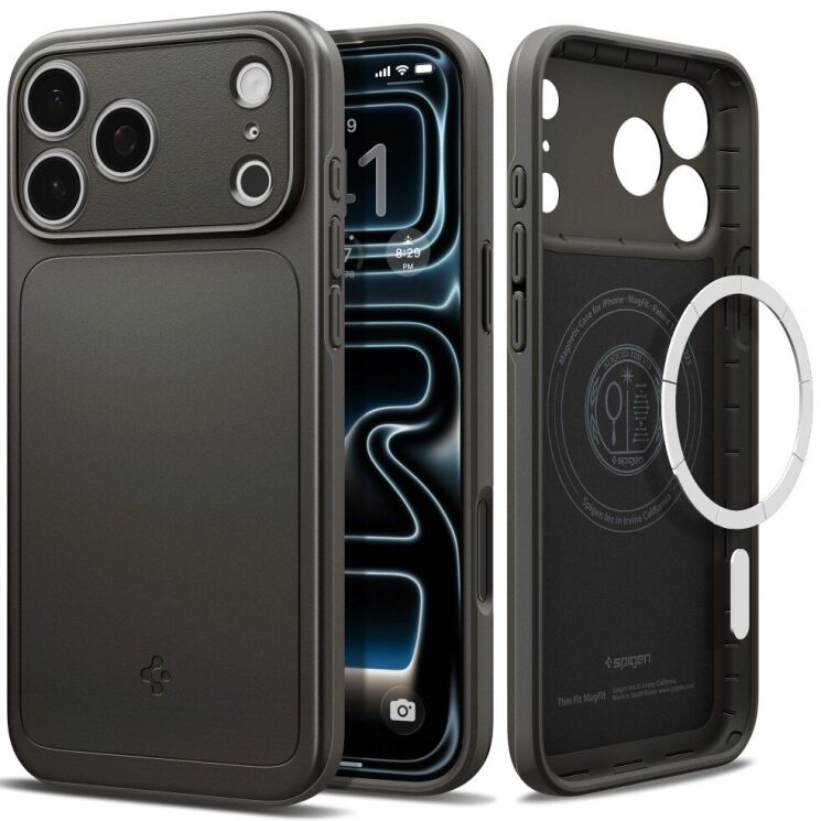 Защитный чехол Spigen Thin Fit (MagFit) для iPhone 18 Pro Max (ACS12107) - Gunmetal: фото 1 из 13