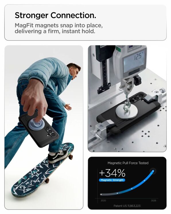 Защитный чехол Spigen Tough Armor (MagFit) для Samsung Galaxy S26 Plus (S947) ACS10713 - Black: фото 9 из 13