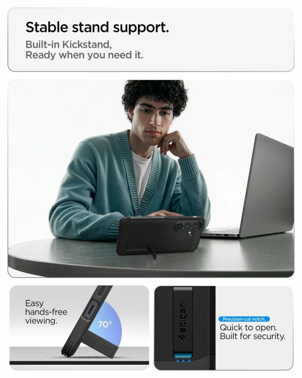 Защитный чехол Spigen Tough Armor (MagFit) для Samsung Galaxy S26 Plus (S947) ACS10713 - Black: фото 10 из 13