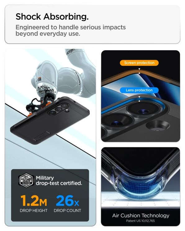 Защитный чехол Spigen Tough Armor (MagFit) для Samsung Galaxy S26 Plus (S947) ACS10713 - Black: фото 11 из 13